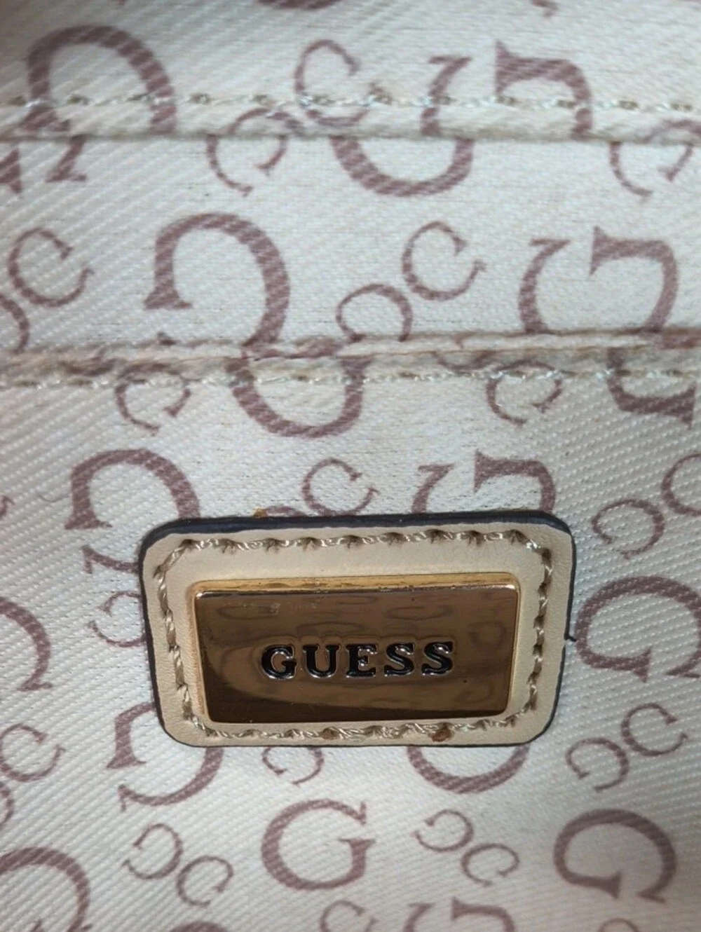 Guess backpack Black /Tan iconic monogram logo pattern